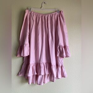 Terra & Sky Pink Ruffle blouse
